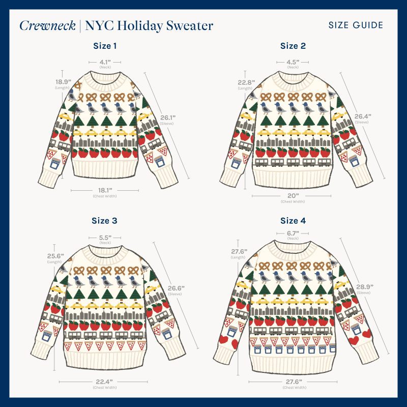 IllustratedNYCHolidaySweaterSizeGuide Crewneck