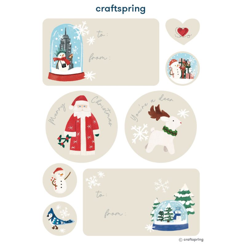 StickerSheet ClassicChristmas Artwork Craftspring